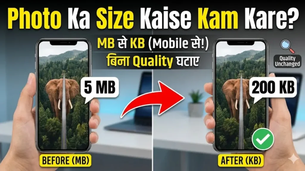 Photo Ka Size Kaise Kam Kare